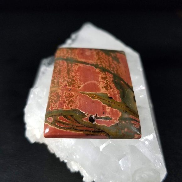 Large Cherry Creek Jasper Drilled Cab * 42.88 x 27.86 x 6.96mm * CCD5D3 - Picture 7 of 11